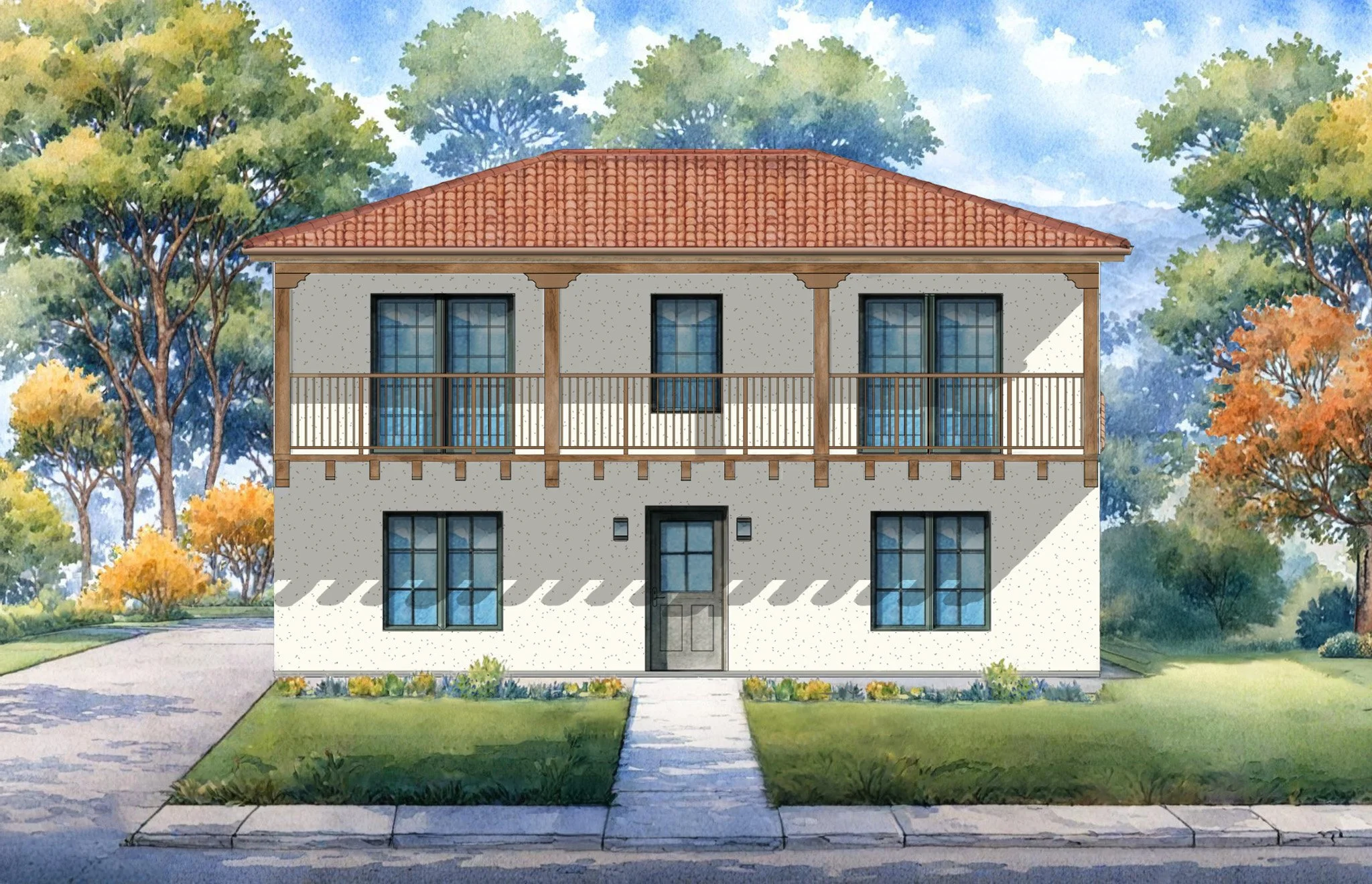 Front elevation render of Monterey II