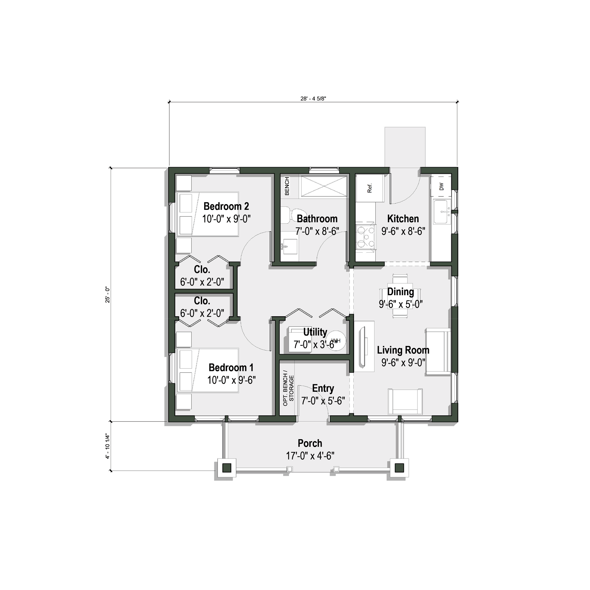 floor plan of The Wagner ADU