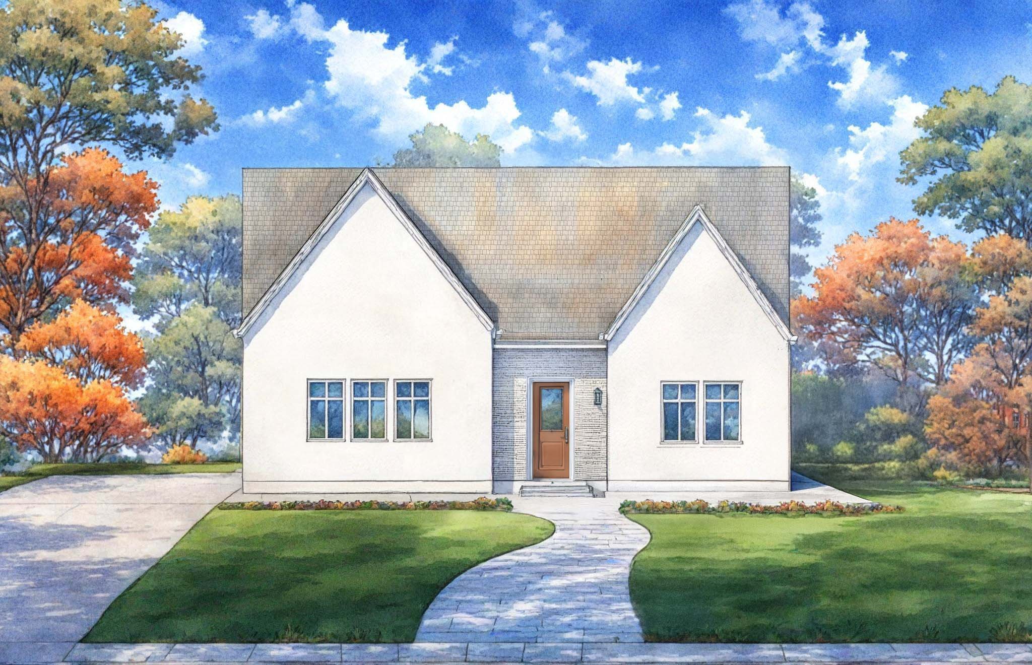 front elevation render of The Elizabeth