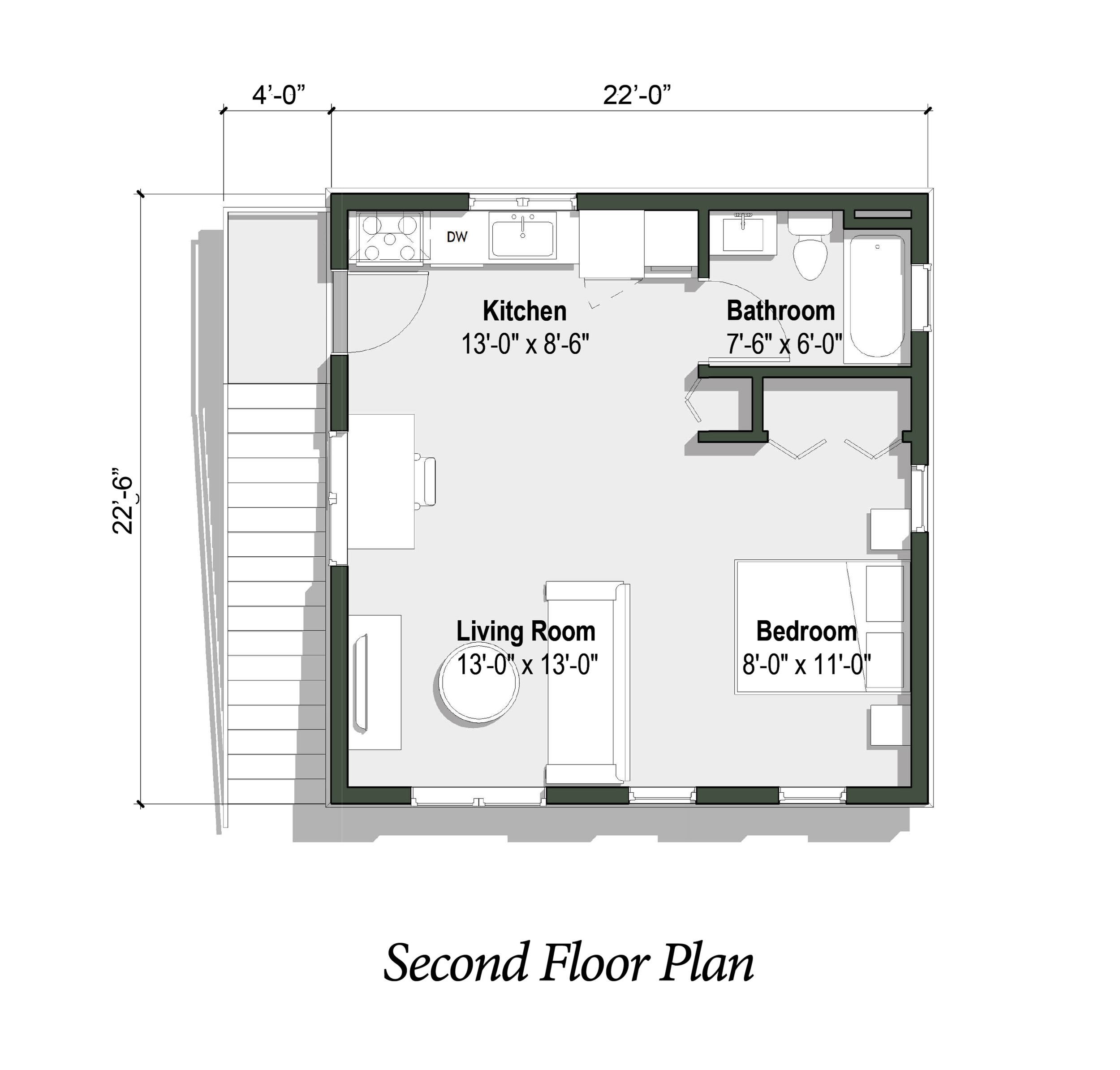 second floor plan of La Abuelita