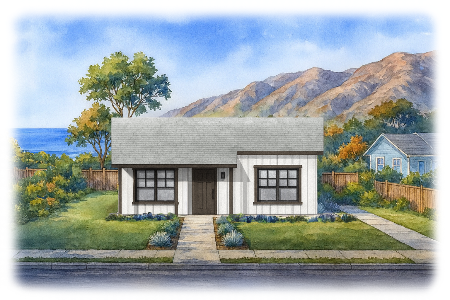 front elevation render of The Bashford