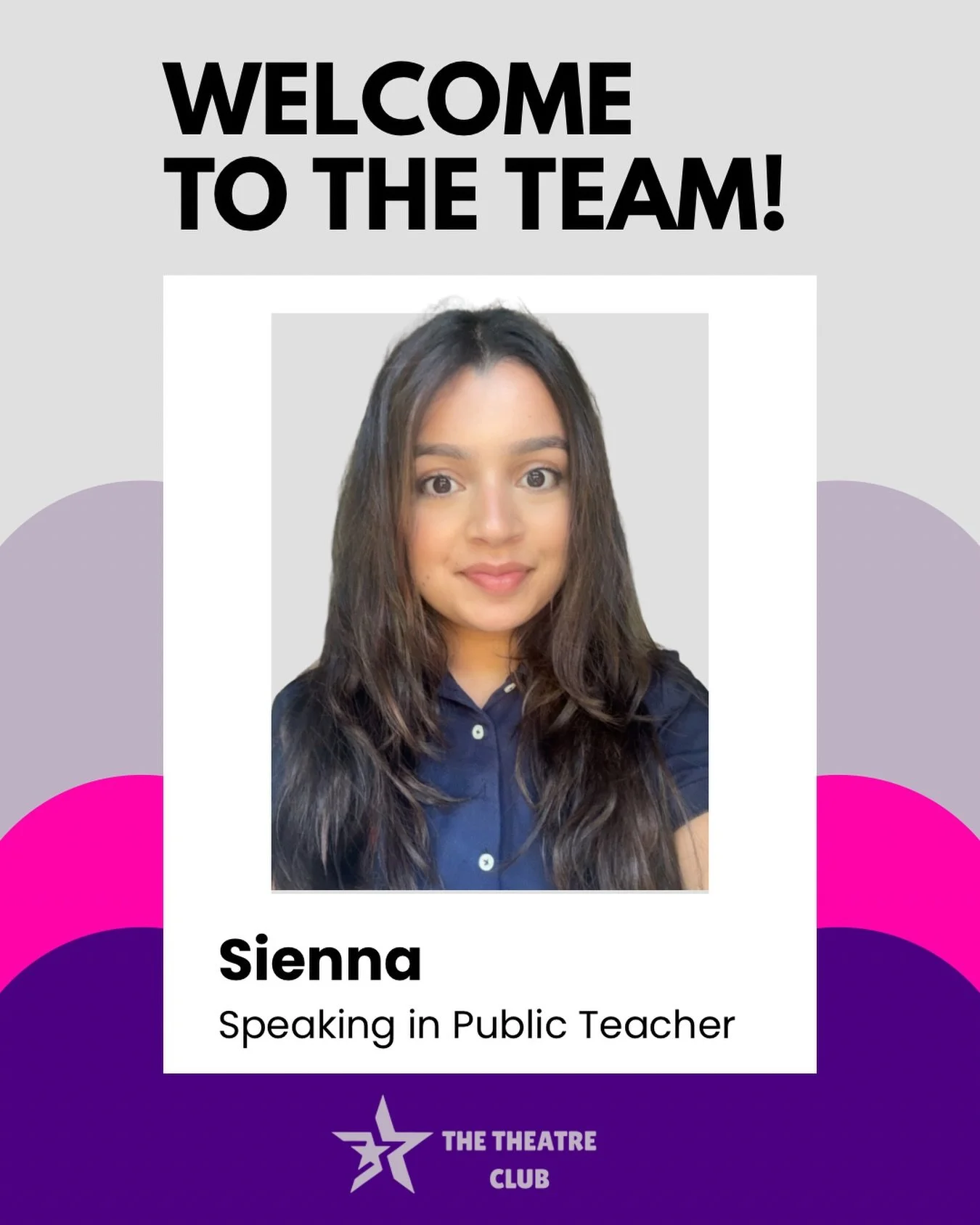 Meet Sienna ✨Speaking in Public Teacher 🎓

A Northwood local, Sienna is currently studying Philosophy at UCL and brings an exceptional background in public speaking, debating and performance to The Theatre Club.

🏆 Grade 8 Public Speaking &mdash; D