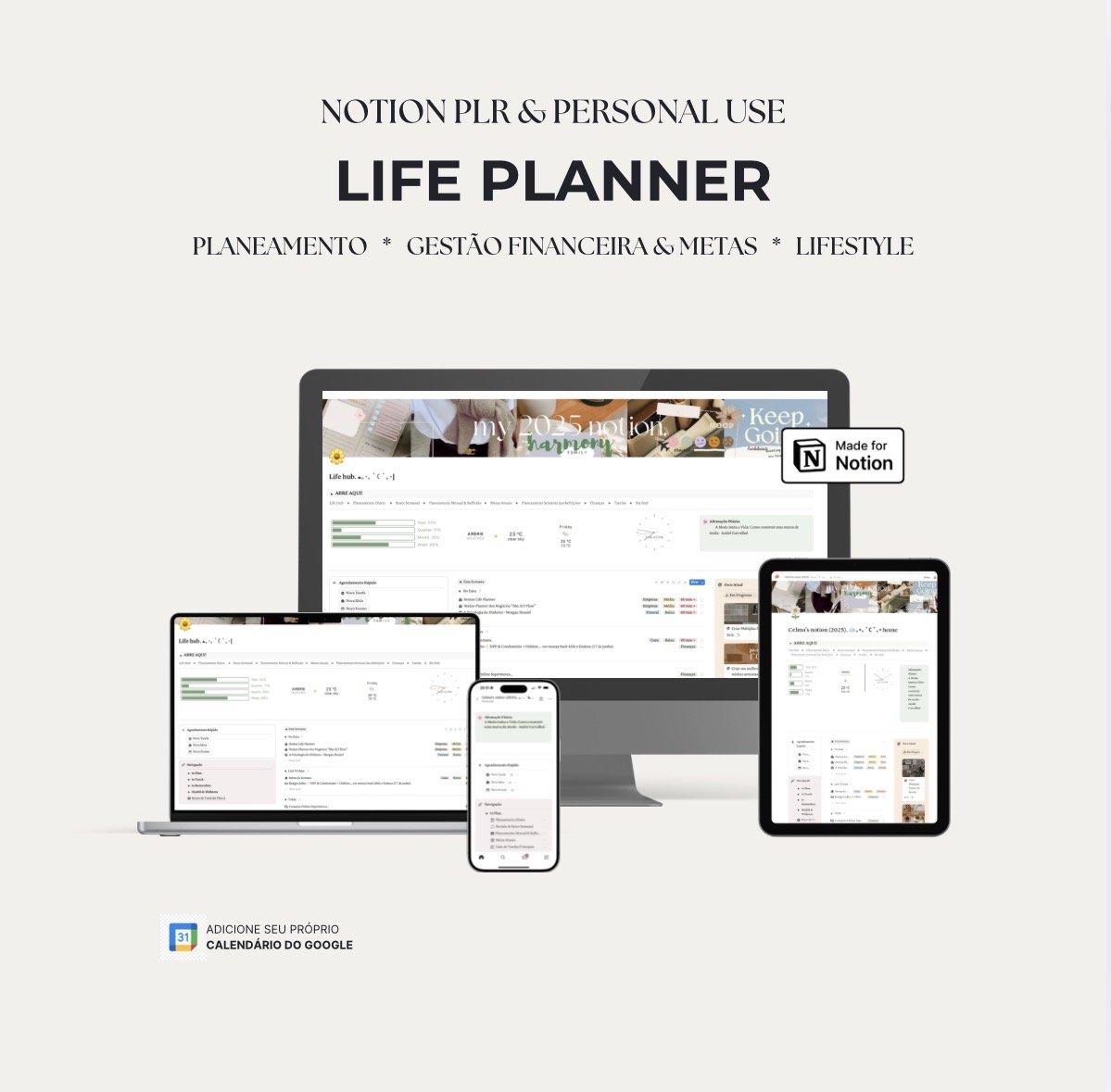 Life Planner | All-in-One Notion System (Portuguese)