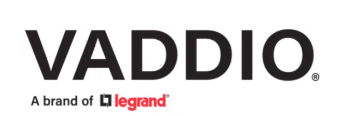 Vaddio logo with the tagline 'A brand of Legrand'