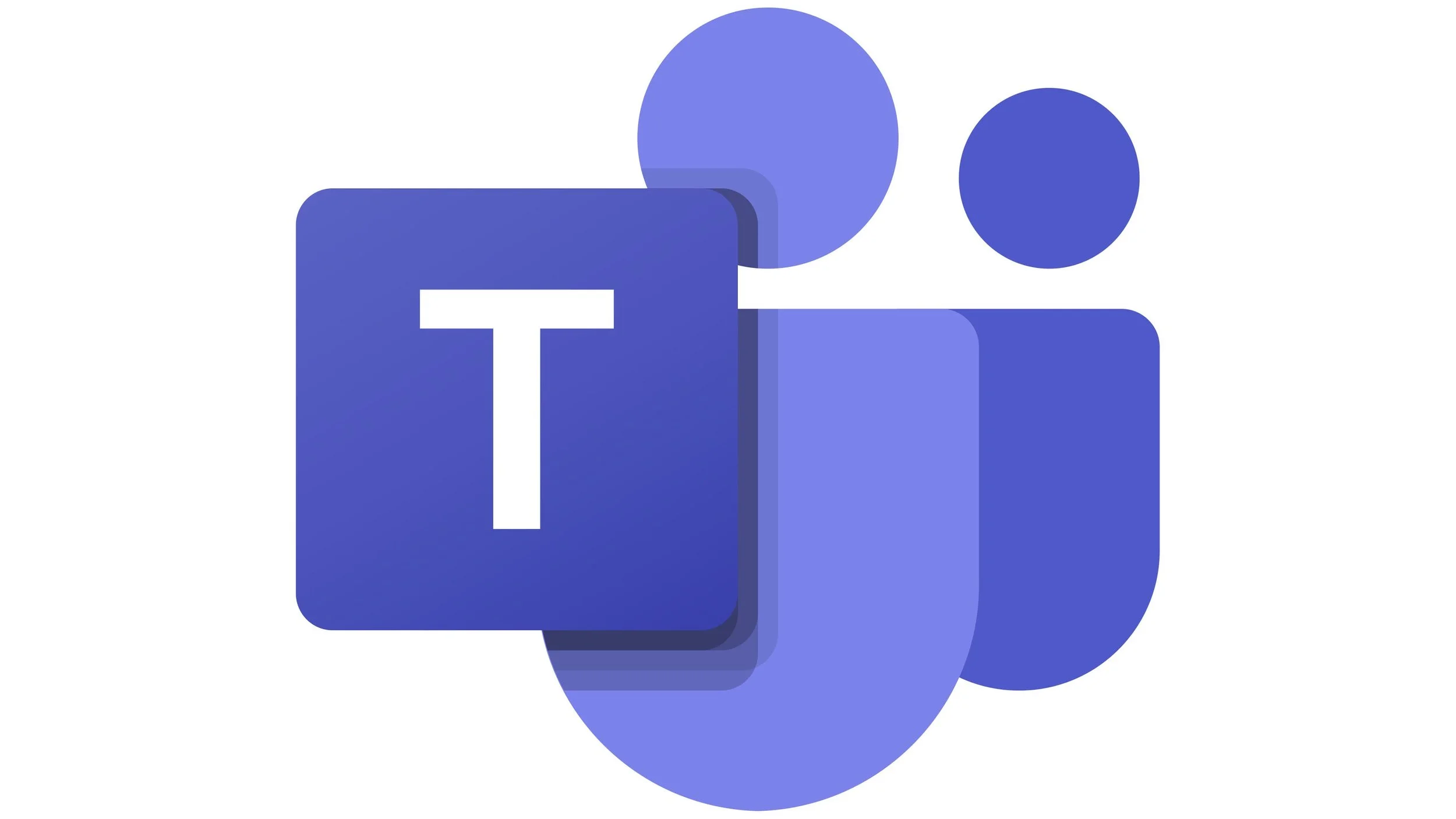 Illustration of the Microsoft Teams logo with overlapping blue shapes and a white letter 'T' in the foreground.