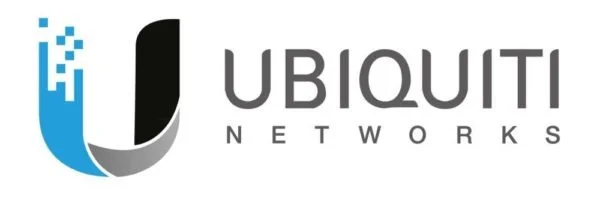 Ubiquiti Networks logo with stylized 'U' and 'N' in black and blue