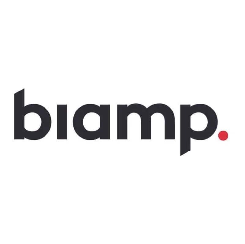 Logo with the word 'blamp' in lowercase black letters and a red period.