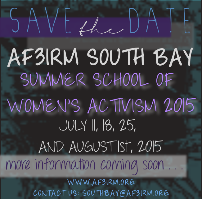 South Bay Hosts Summer School of Women's Activism This July/August!