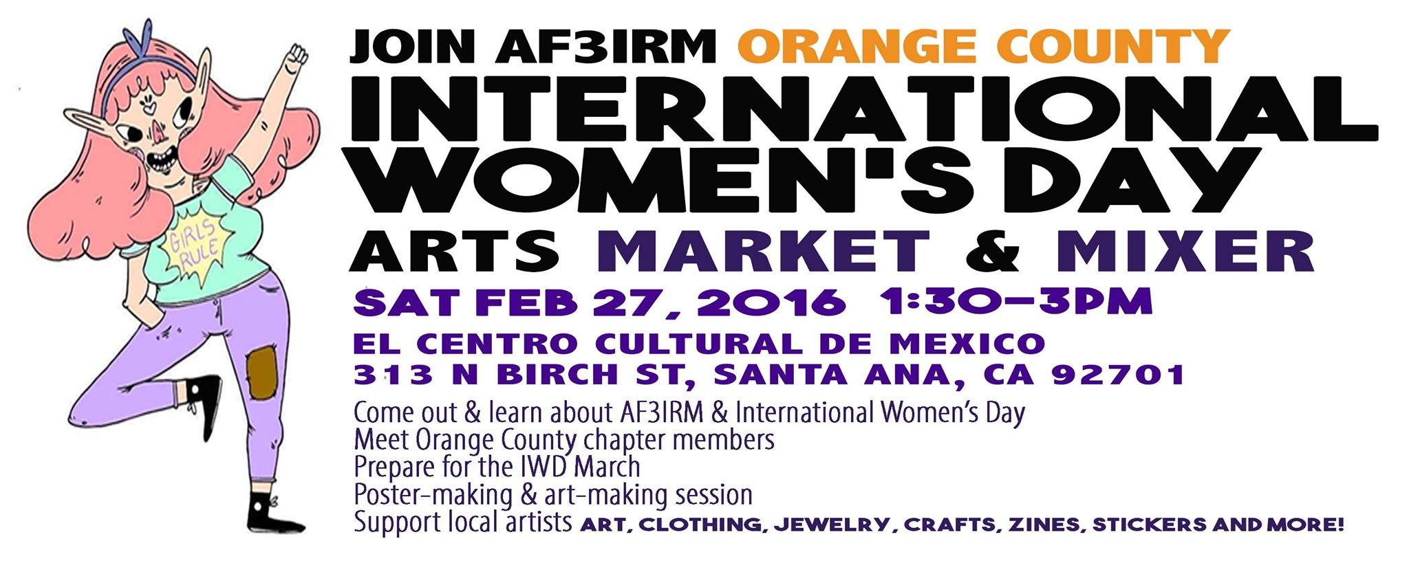 Orange County | IWD Arts Market & AF3IRM OC Mixer