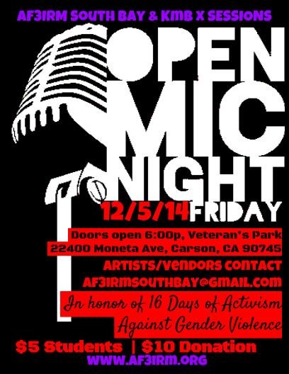 AF3IRM South Bay & KmB x Sessions Open Mic