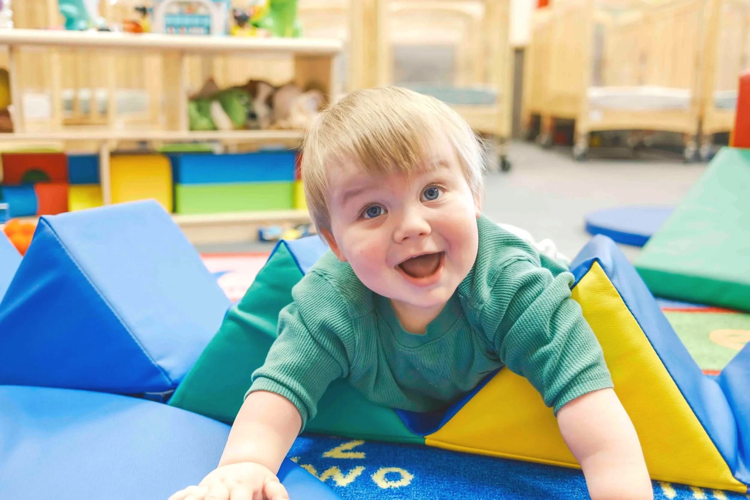 Safe and nurturing infant classroom at Agape Spanish Immersion Academy Hugo MN
