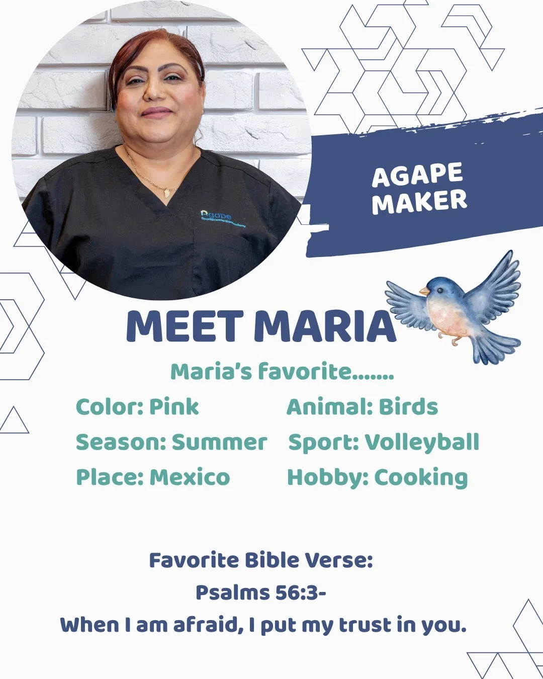 👩&zwj;🍳 Staff Spotlight at Agape! 

Today we&rsquo;re celebrating the amazing person behind our delicious, homemade meals! Our cook (aka The Maker) plays such an important role in keeping our kiddos happy, healthy, and fueled for learning each day.