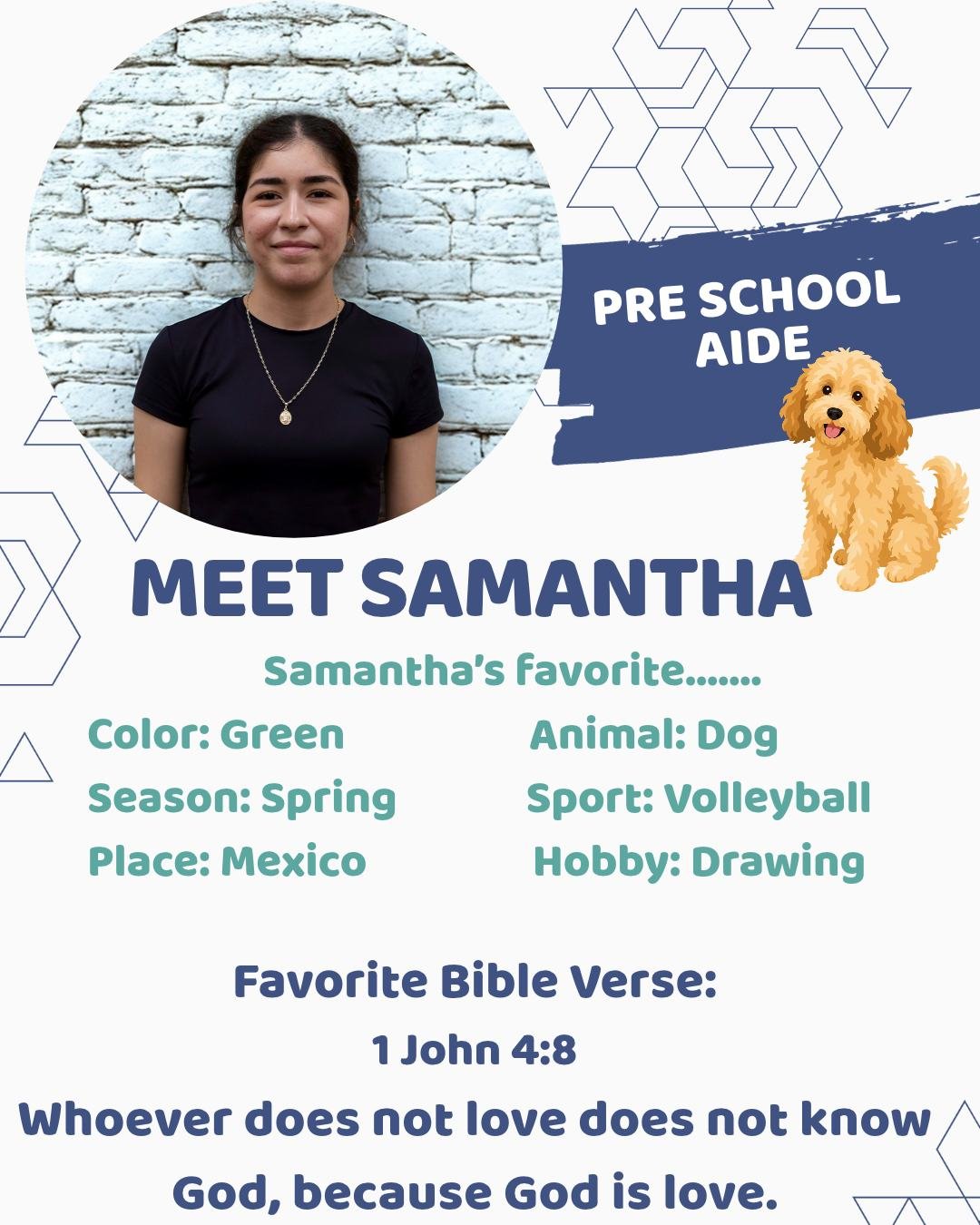 Today we&rsquo;re celebrating one of our amazing Preschool Aides! 

She brings so much patience, kindness, energy, and love into the classroom each day. Whether she&rsquo;s helping with an activity, encouraging a student, giving a hug, or jumping in 
