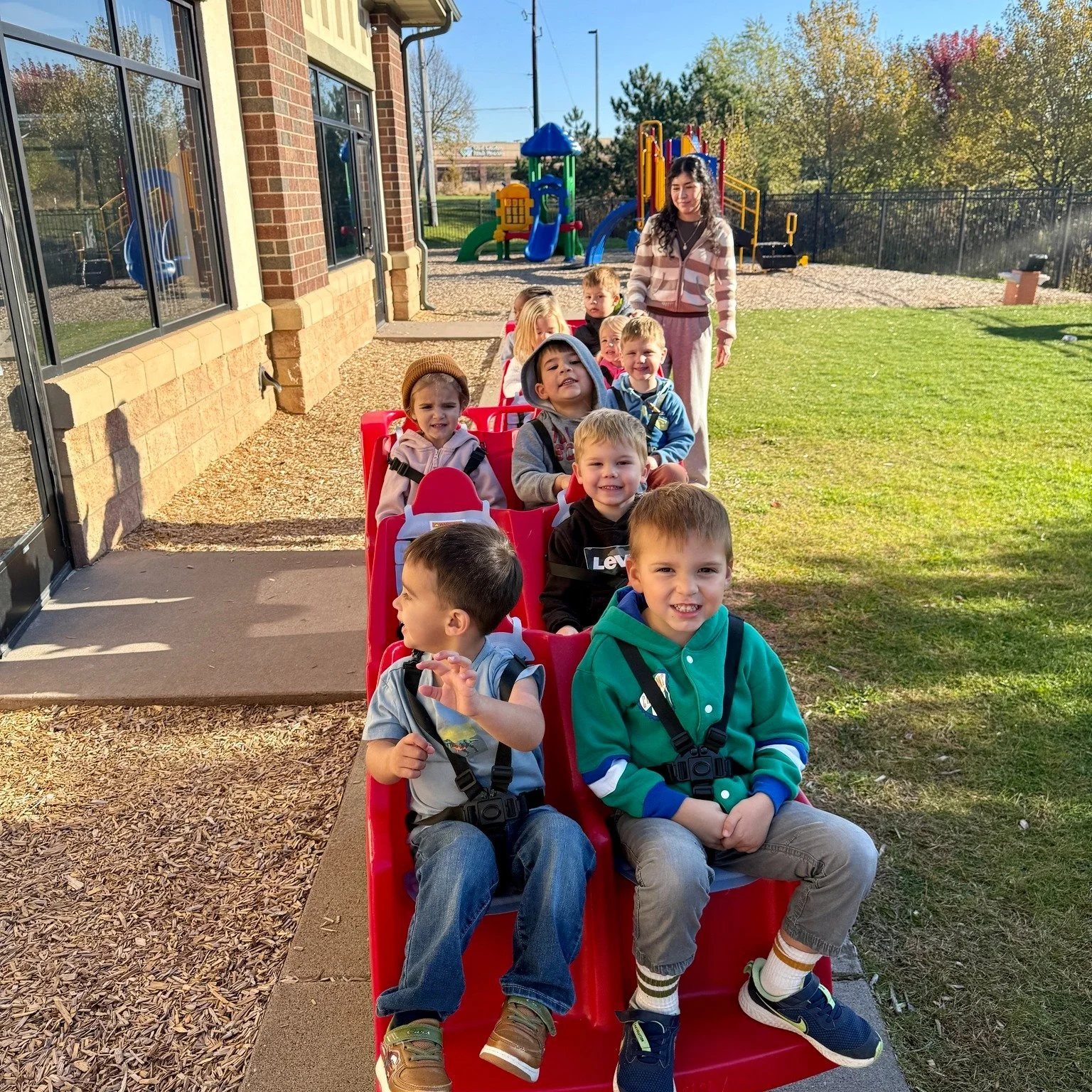 Fresh air, sunshine, and a little adventure around the neighborhood! 🌳

We love taking advantage of beautiful days at Agape with stroller walks for our pre school students. There&rsquo;s so much to see, hear, and explore along the way!