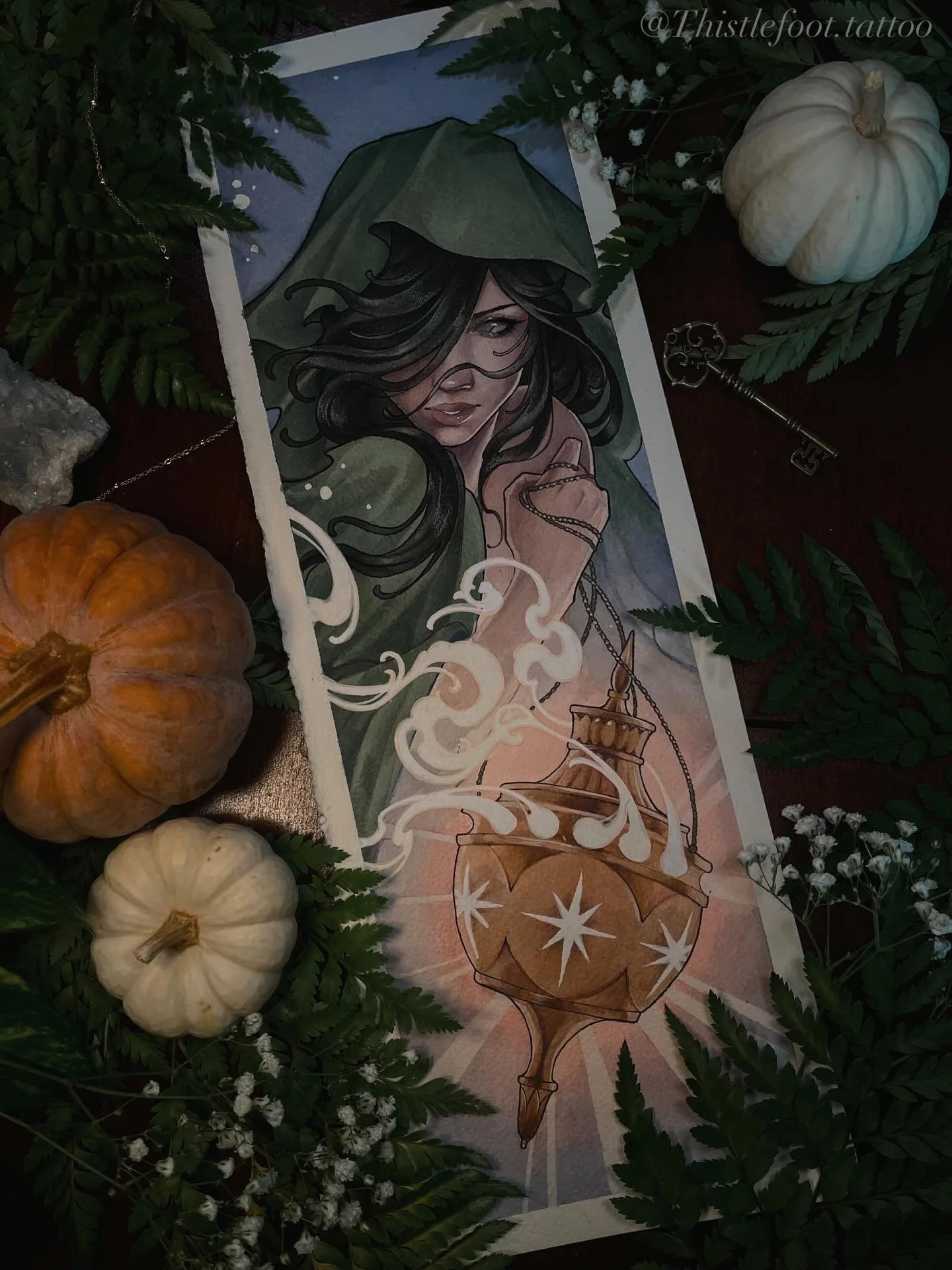 Day one of @drawtober is among us! For my first entry of #candlelitmessenger is this cute little spirit. I am so excited to see what everyone else makes! 
&bull;
&bull;
&bull;
#ohioartist #ohiotattooartist #neotraditional #illustrativetattoo #neoroma