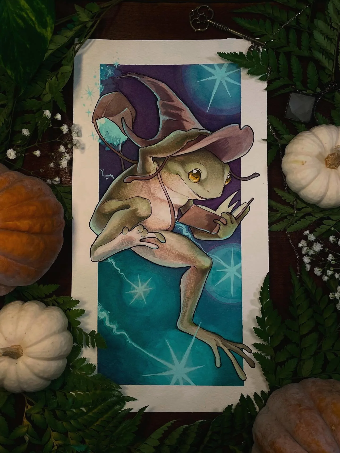 For the second @drawtober entry we have #toadastrologer To study the stars they must leap along the shooting starts and collect stardust for their studies! 🐸✨⭐️
&bull;
&bull;
&bull;

#ohioartist #ohiotattooartist #neotraditional #illustrativetattoo 