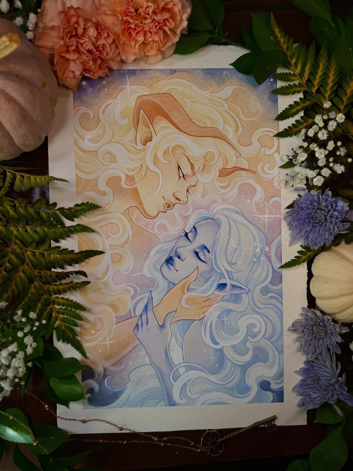 The final prompt of @drawtober #enchantedmasquerade a pair of celestial beings taking form and dancing the night away ✨⭐️ I may have read the prompt wrong and just went with it but I really enjoy the concept I ended on. But it still works! &bull;
&bu