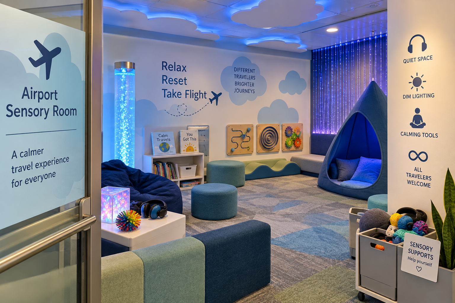 airport sensory room autism travel