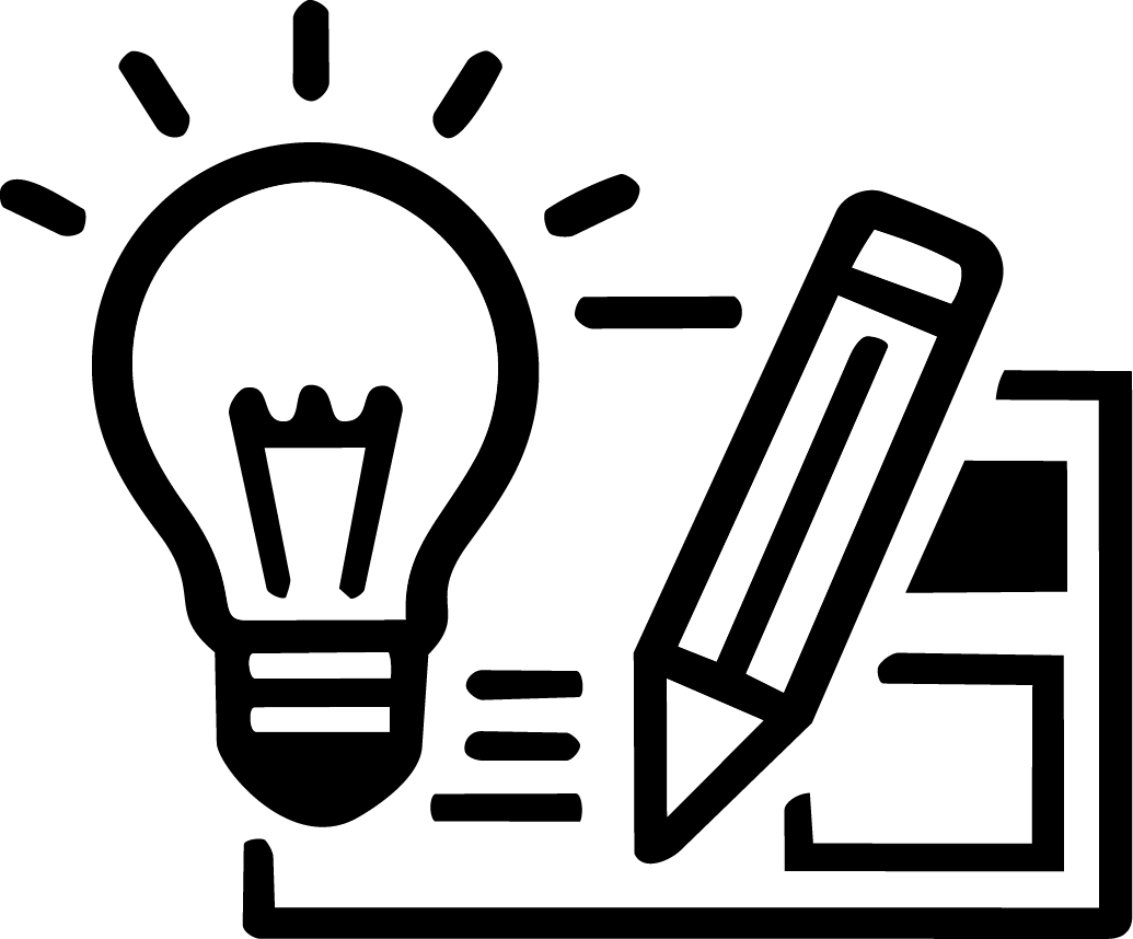 Icon representing concept development and approach for business video