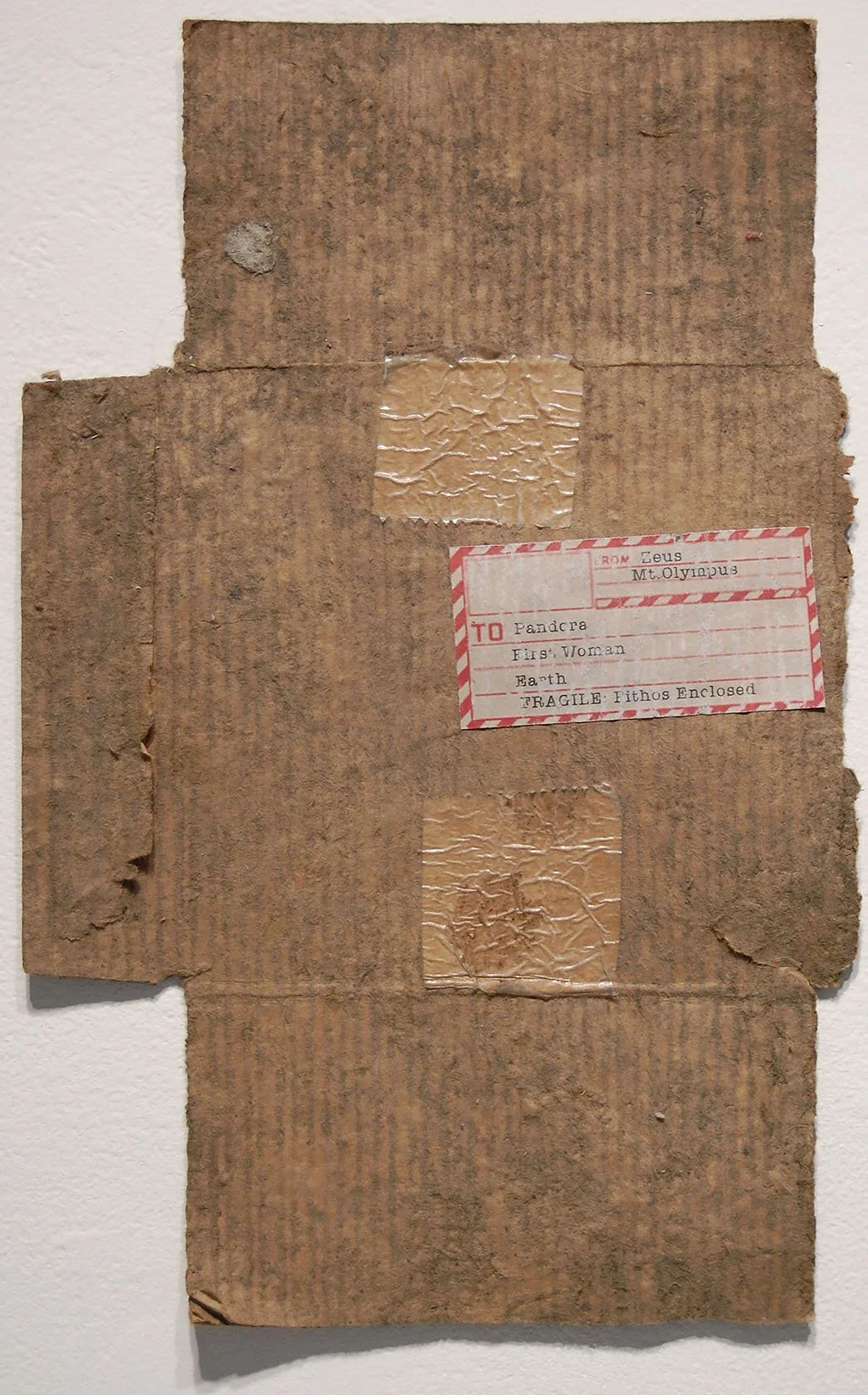 Gift from the Gods | 12”x12” app. | mixed media collage. 2014. Private Collection.