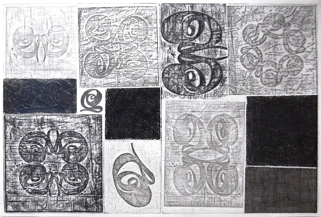 Talismans for Sullen Entropy (Furled Object Group #3) | 26”x40” | graphite on Yupo paper. 2014.