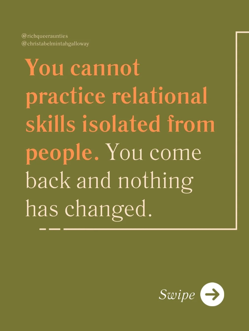 Relational health means being completely true to yourself. And getting to know yourself that way is a relational act.

After you leave home, you are confronted with the world. And the question is not whether you&rsquo;ll be in relationship &mdash; yo
