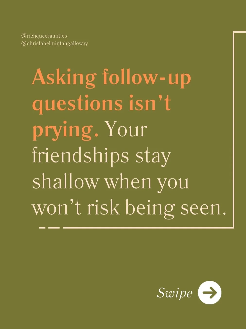 If you&rsquo;re scared to ask follow-up questions, it&rsquo;s usually not because you&rsquo;re &ldquo;respectful.&rdquo; It&rsquo;s because you don&rsquo;t trust that closeness will be safe.

I teach relational skills for people who want real communi