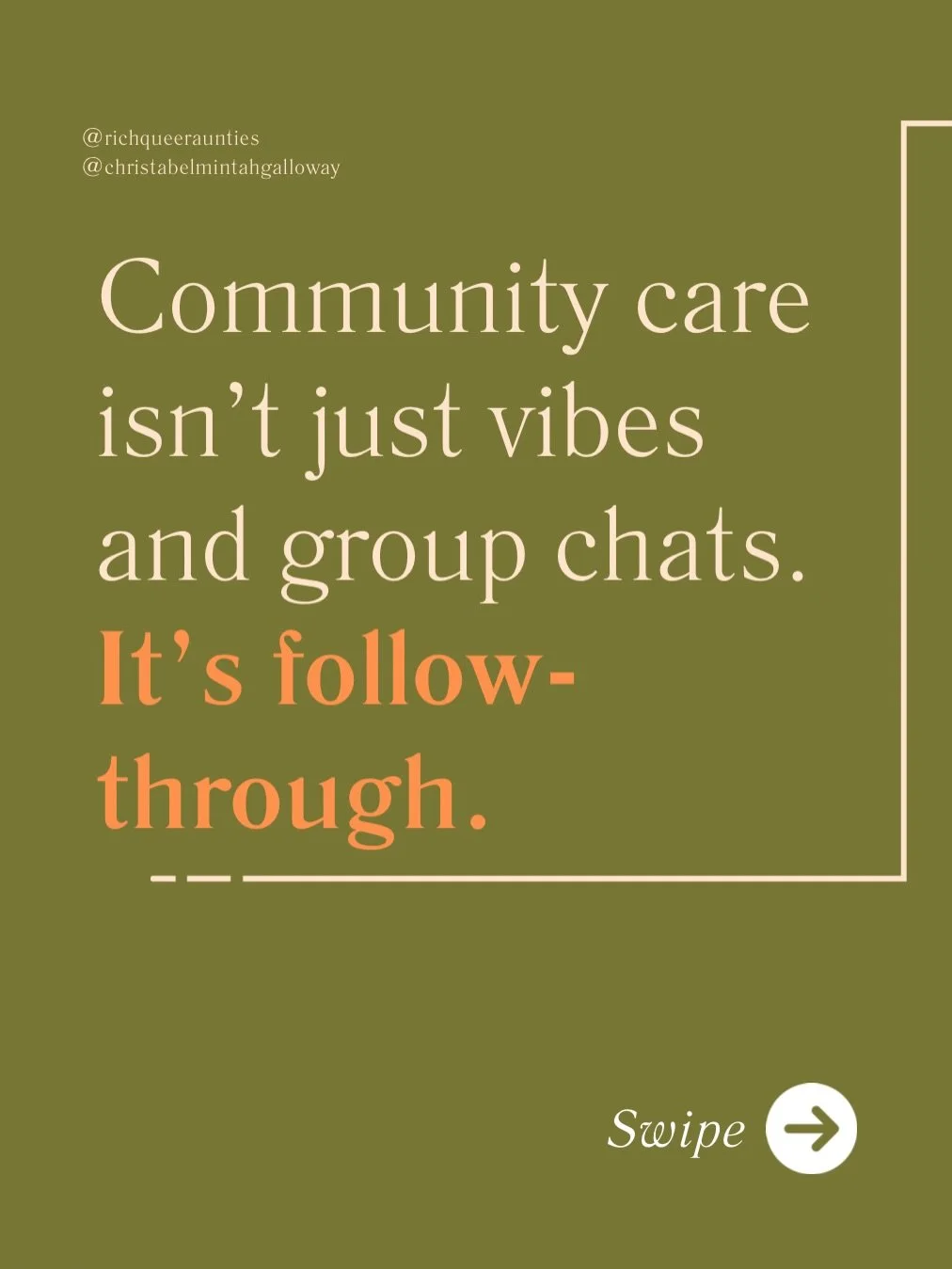 Most of us can repost a quote about mutual aid. Most of us can say &ldquo;I&rsquo;m here for you.&rdquo; And then when somebody&rsquo;s life actually collapses, we freeze. Or we send a heart emoji. Or we say &ldquo;let me know if you need anything,&r