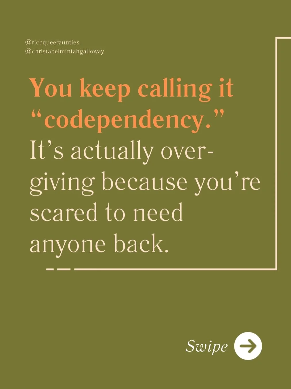 If you can show up for everybody but can&rsquo;t let anybody show up for you, that&rsquo;s not &ldquo;just being a good friend.&rdquo; That&rsquo;s training. And it will keep you lonely even inside community.

Read the carousel, steal the capacity-ch