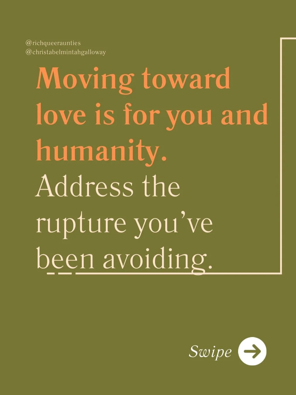 *For people you&rsquo;re in relationship with an WANT to remain in relationship with!!!*

Repair is not a performance to keep somebody. It&rsquo;s a practice to keep you.

If you can&rsquo;t move toward hard conversations, you&rsquo;ll keep living in