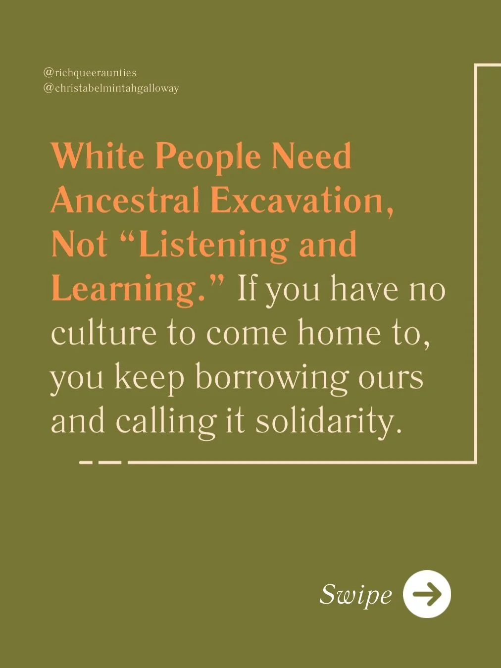 Your problem is not that you don&rsquo;t know how to behave around us. Your problem is that whiteness erased your collective practices and you have been trying to fill that void with proximity to ours ever since.

Ngũgĩ wa Thiong&rsquo;o writes in De