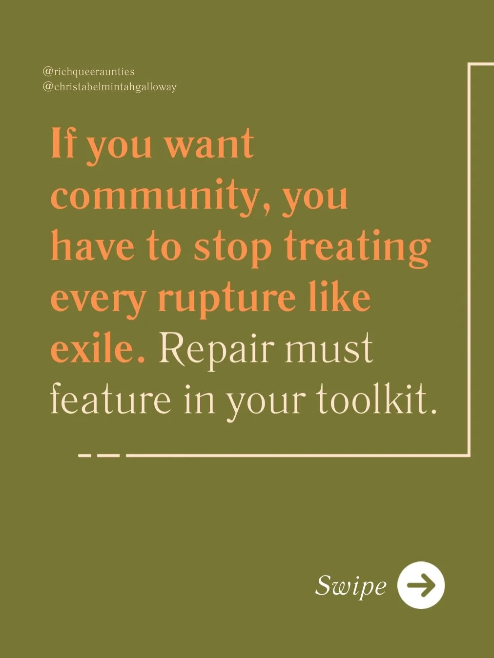 If your community has no repair practice, it is not community yet.

It might be proximity. It might be shared politics. It might be a group chat. It might be people who like each other when everything is easy.

But community has to survive rupture.

