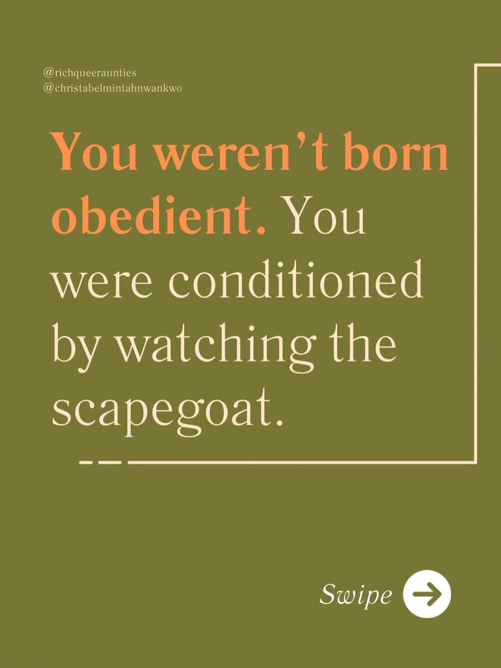 Nobody had to punish you. You watched what happened to the one who dared. And you have been obeying that lesson ever since. Some of your fear is not from what happened to you directly.

It is from what you witnessed.

You watched the cousin get cut o