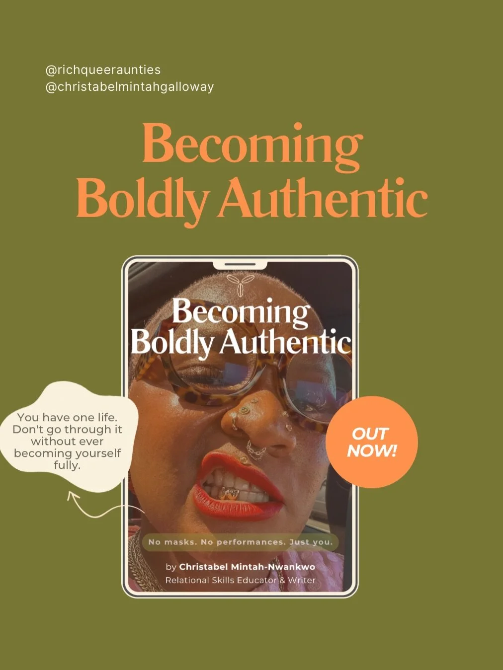 You have one life, don&rsquo;t go through it without ever becoming yourself fully.

Bold authenticity is not a personality trait you develop. It&rsquo;s a capacity that gets systematically interrupted by conditioning, religion, culture, family, and s