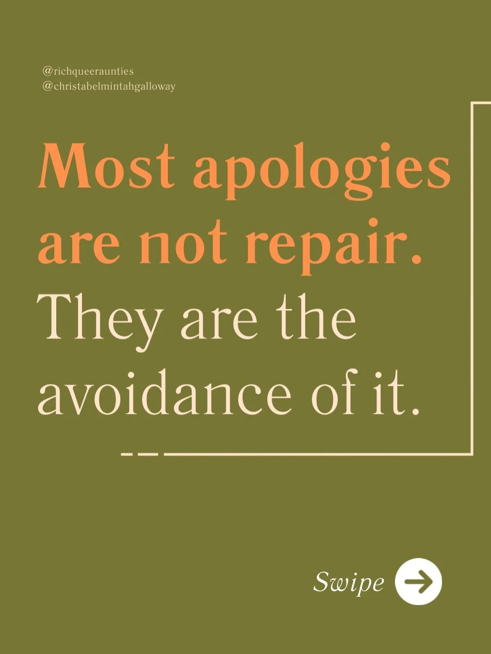 The fastest apology is usually the least useful one.

You say sorry before you&rsquo;ve understood what you actually did. Before the other person has finished telling you the impact. Before you&rsquo;ve sat with the discomfort long enough for it to m
