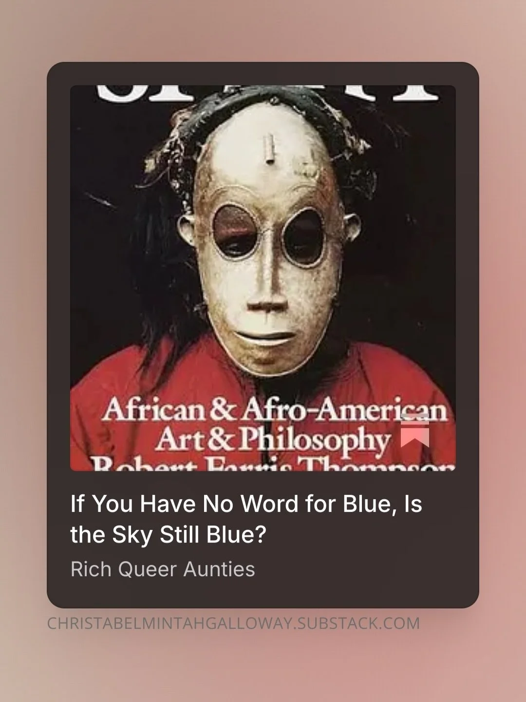 You will hear people say that homosexuality is not African.

They would not know what was African if it hit them in the face. Most of what we now call our culture got off a colonial ship and was renamed tradition. The straight hair, skin bleaching, a