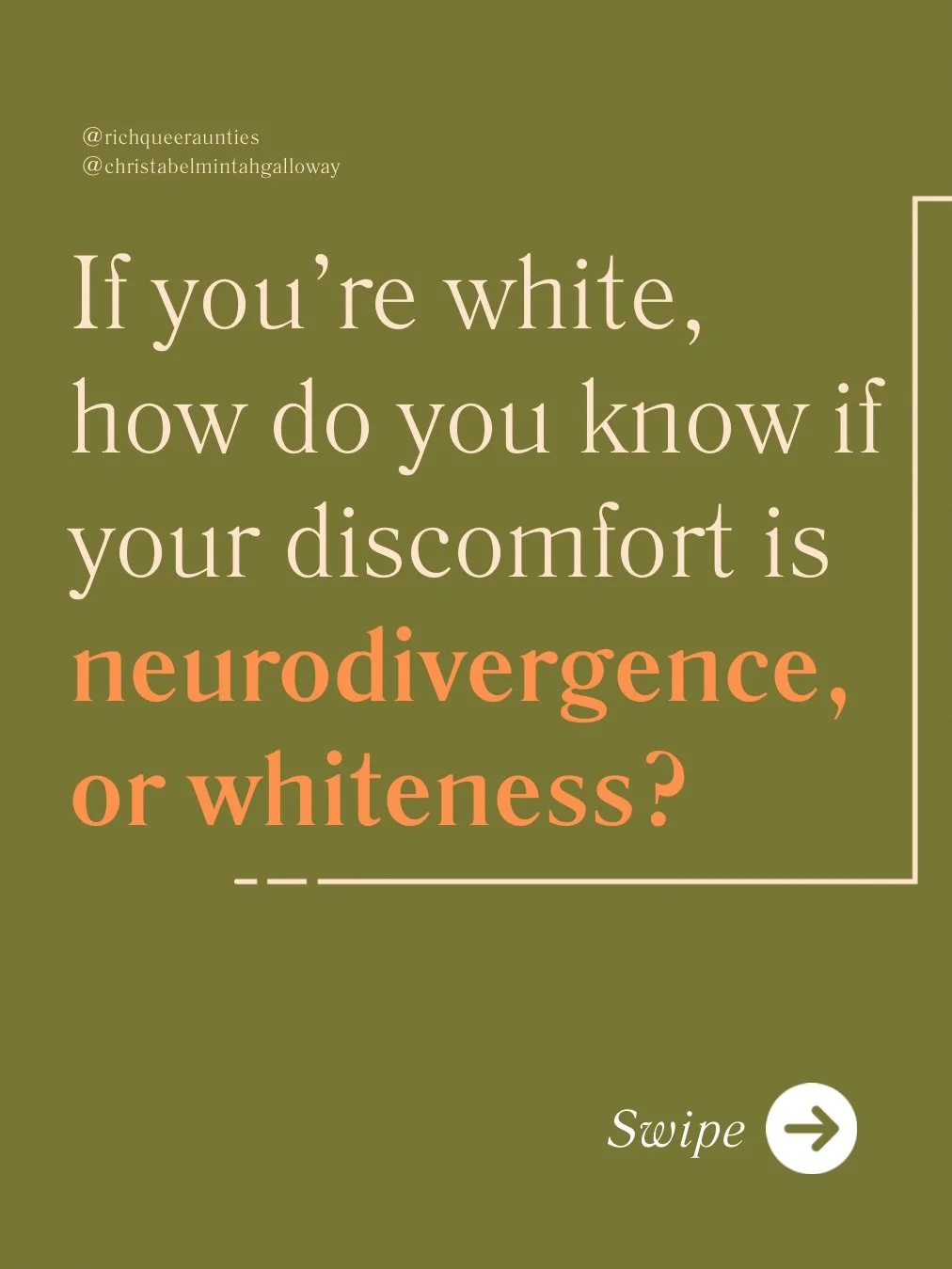 Neurodivergence is real. I live with CPTSD. But whiteness weaponizes fragility and calls it everything but what it is, and that erases the Black, brown, poor, queer, and disabled folks who never get to collapse.

Neurodivergence does not make you fra
