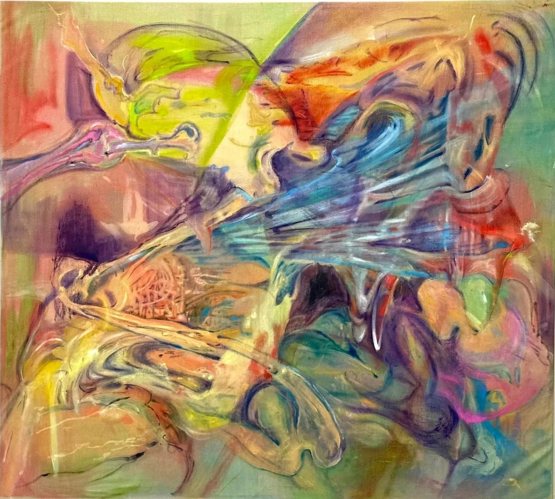 The Moment of Discovery, 2025. Oil on linen, 180 x 200 cm
