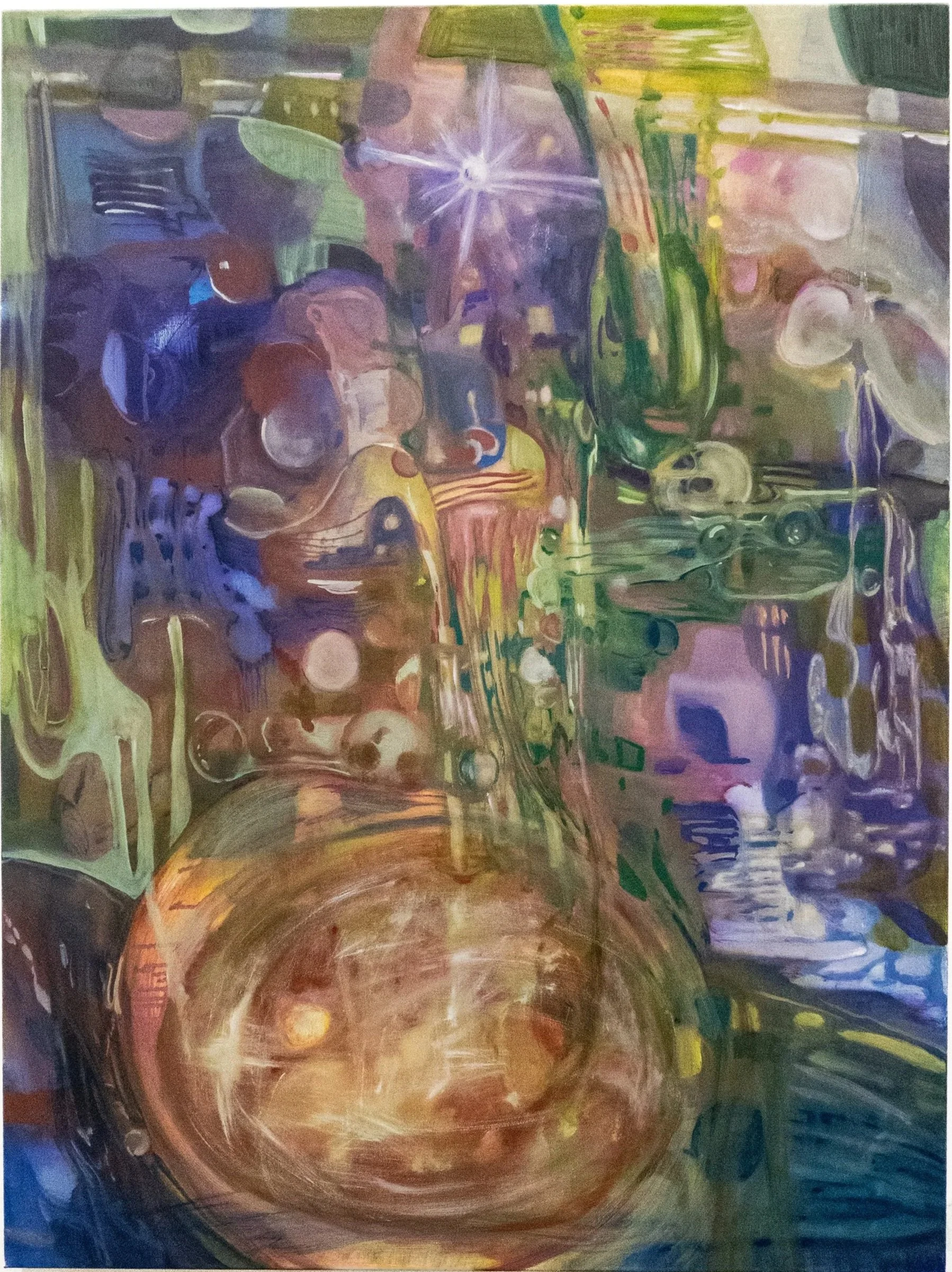 Resonant Glow, 2025. Oil on canvas, 76 x 102 cm