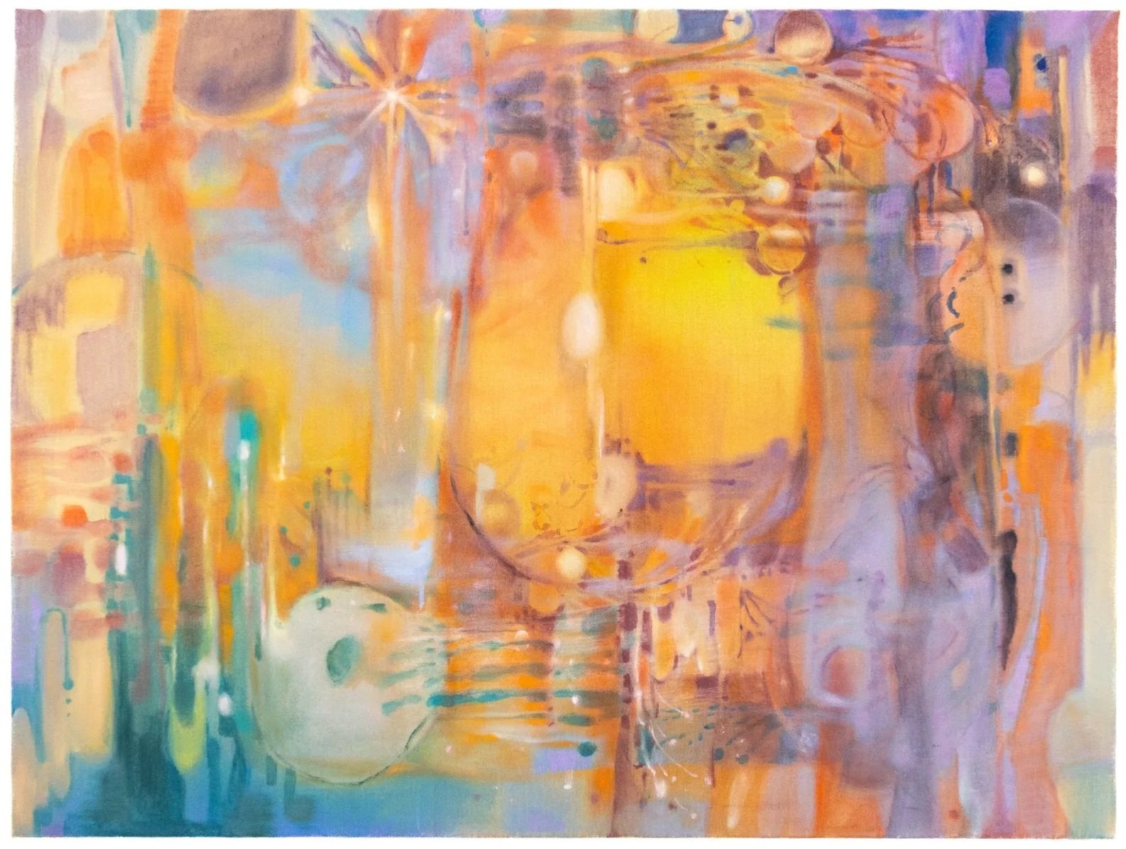 The answer you're looking for is always in shiny things, 2026. Oil on linen, 61.5 x 81.5 cm