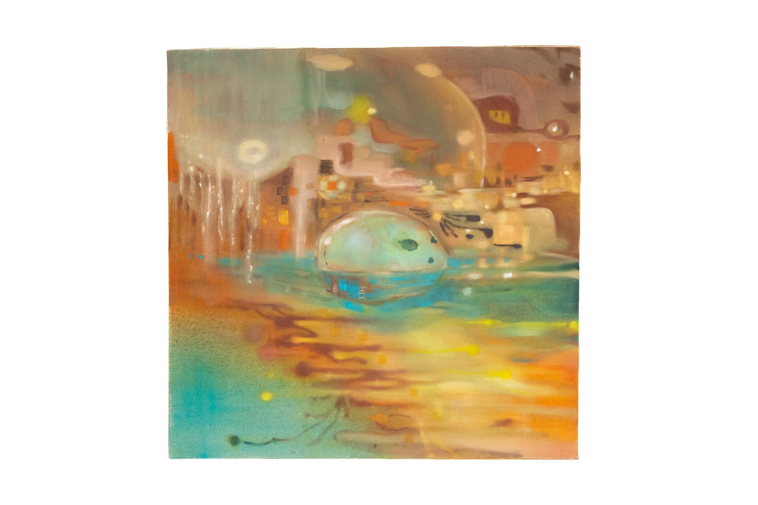 Enchanted Orange Souls, 2026. Oil on linen, 60 x 60 cm