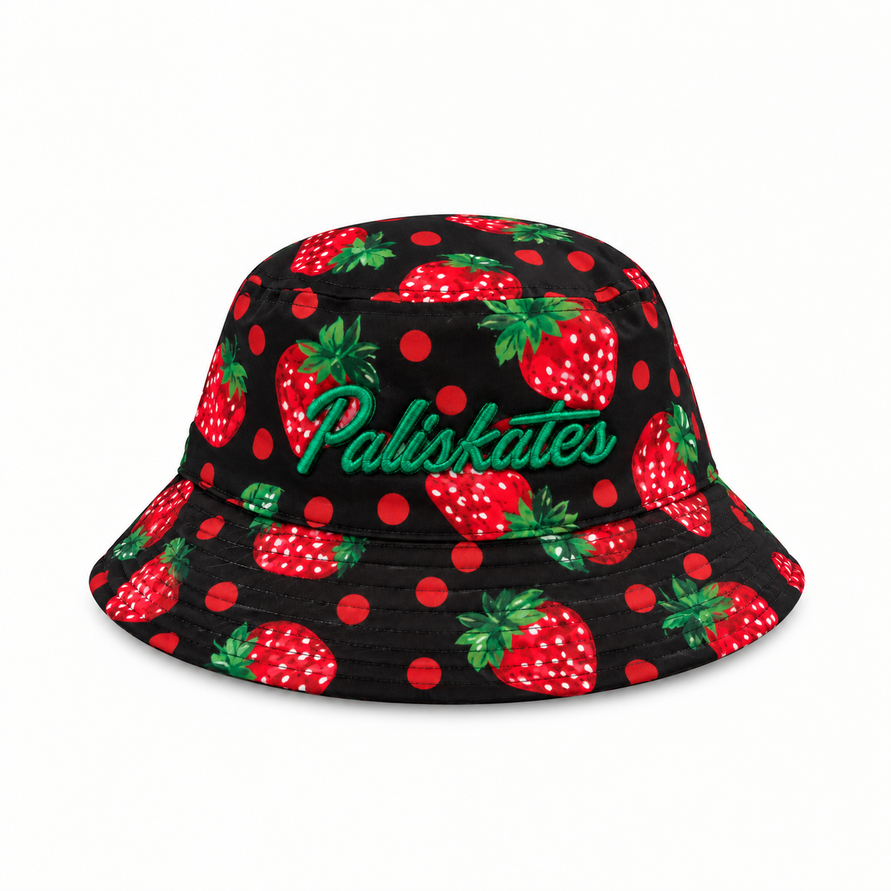 Youth Script Bucket Hat (Strawberry Black)