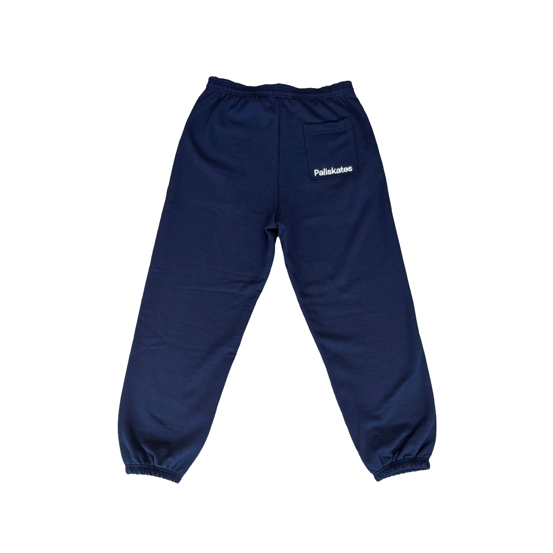 Paliskates Embroidered Cuffed Sweatpants (Navy)