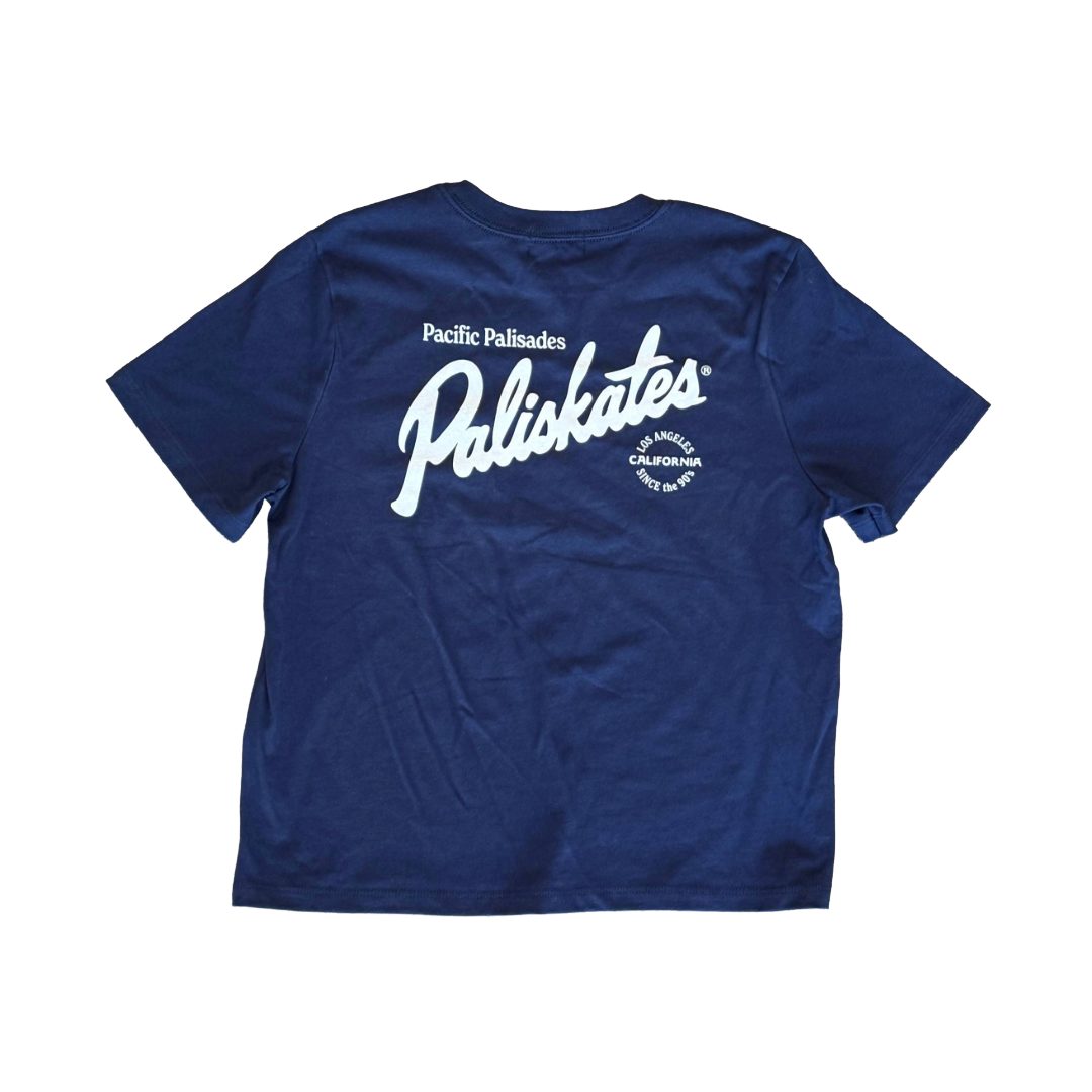 Paliskates Script Boxy T-Shirt (Navy)