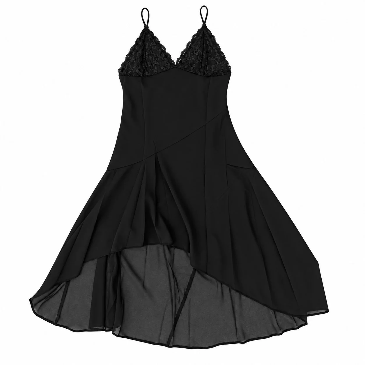 Elegant Black Lace Slip Dress
