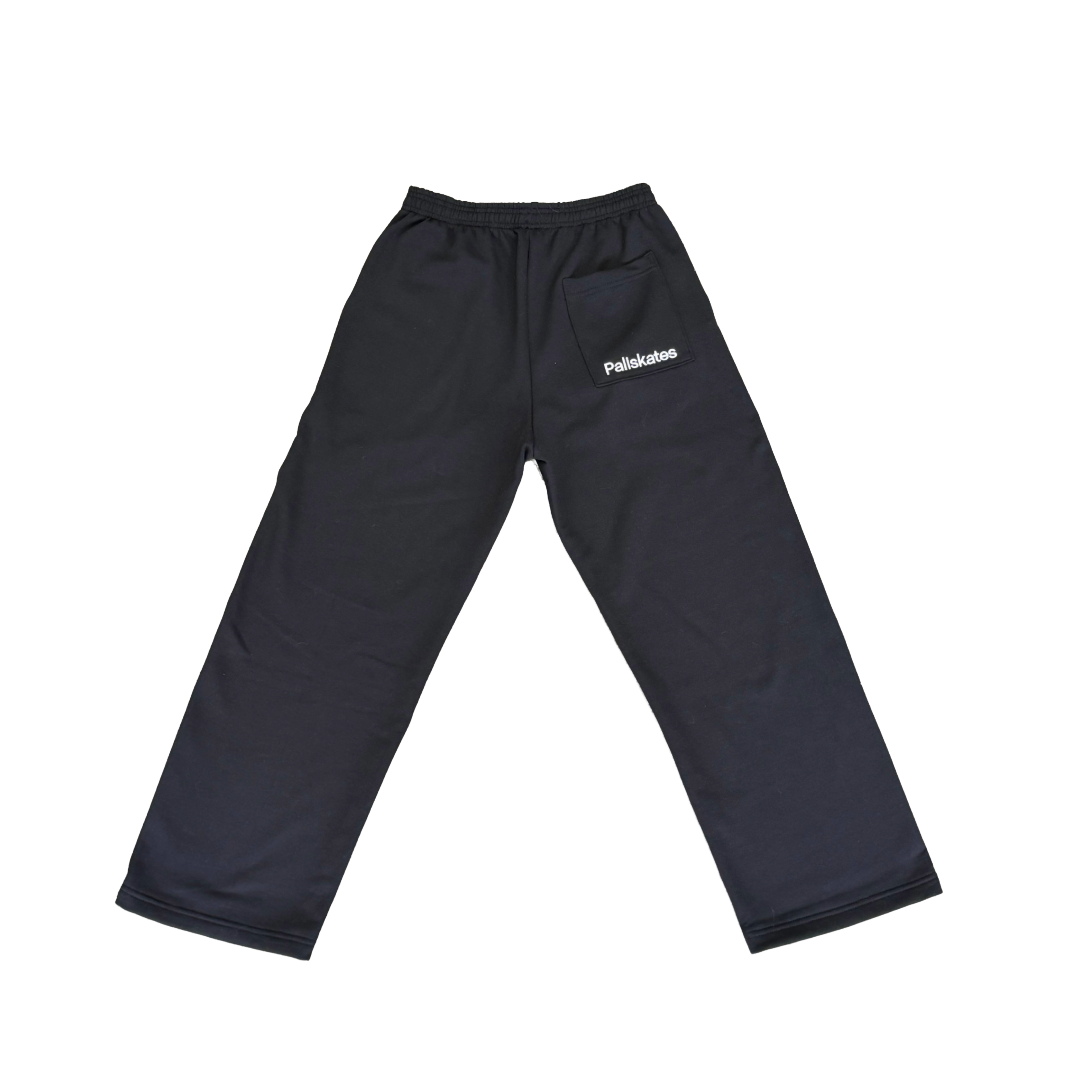 Paliskates Embroidered Open Sweatpants (Black)