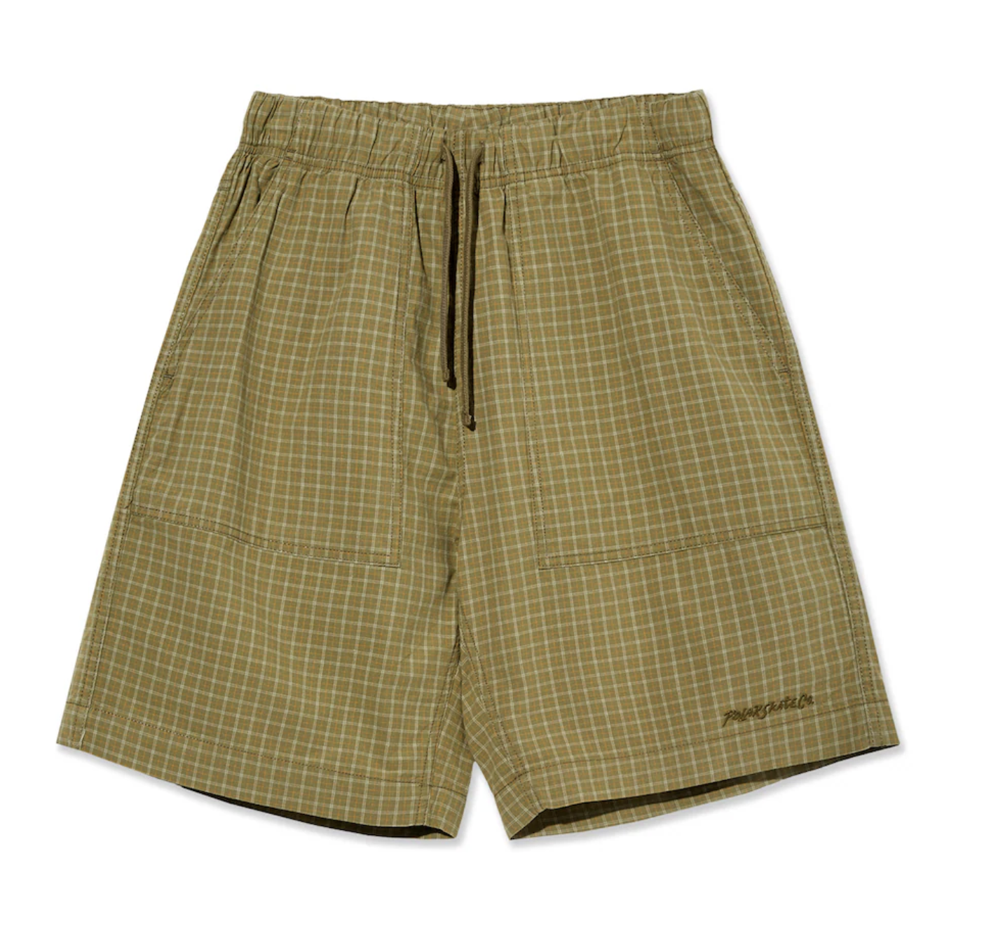 Polar Skate Co Hike Shorts (Olive Check)