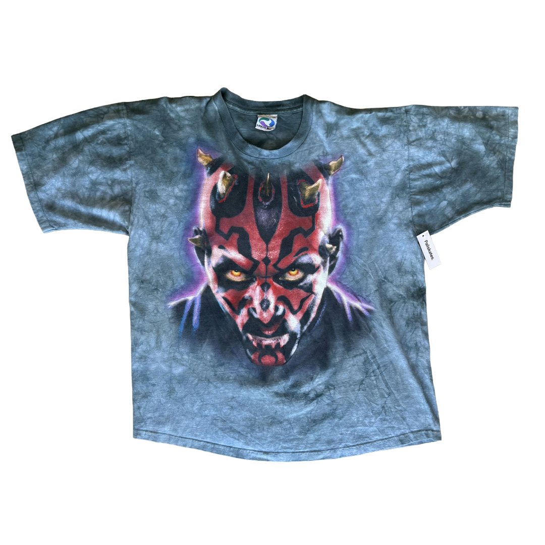 GBV 1997 Star Wars Liquid Blue Darth Maul T-Shirt