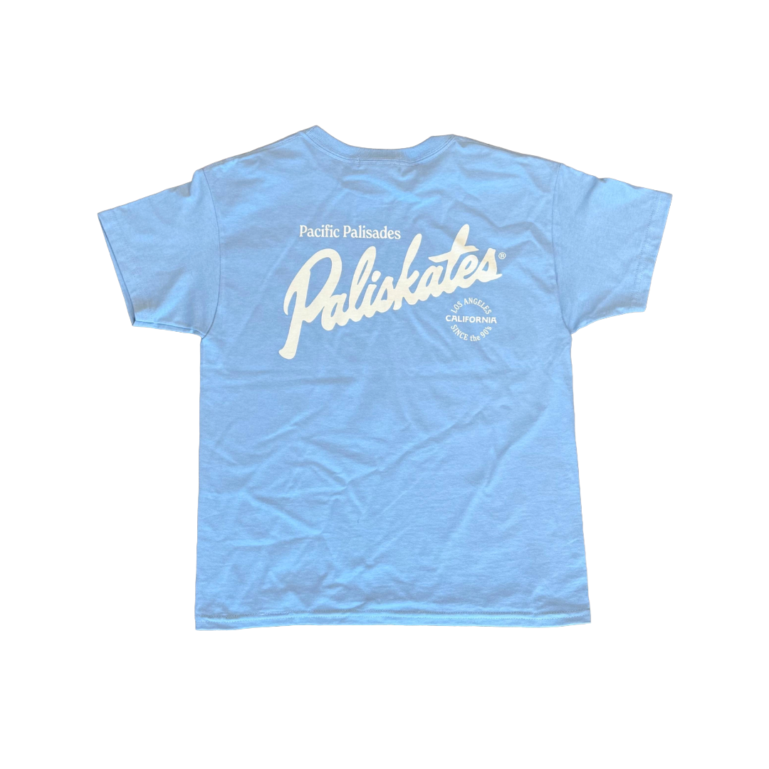 Youth Paliskates Script T-Shirt (Pali Blue)