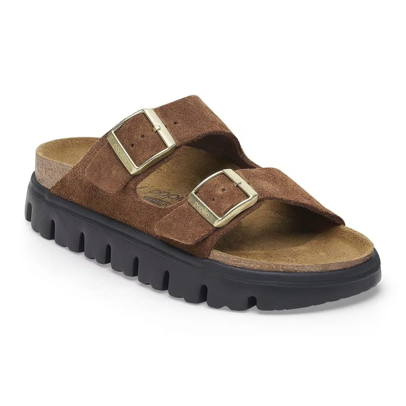 Birkenstock Arizona Chunky Suede Leather (Dark Tea/Black)